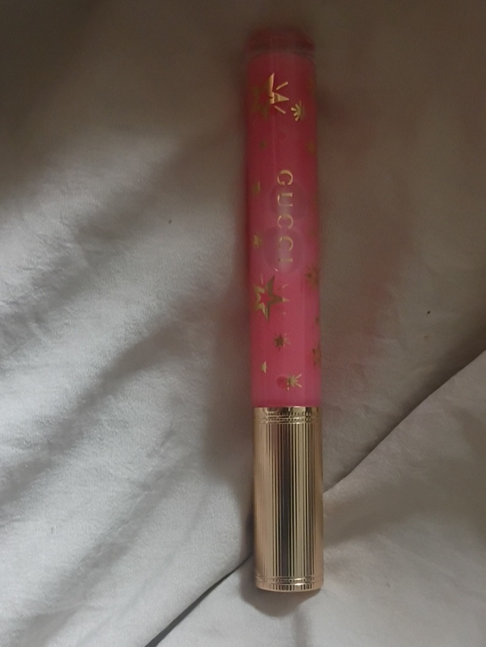 Gucci Hot Pink Lip Gloss with Gold Accents